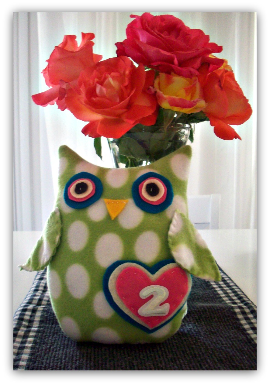 fleece owl stuffed toy