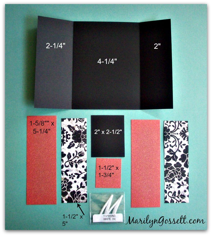 handmade gate-fold notecard