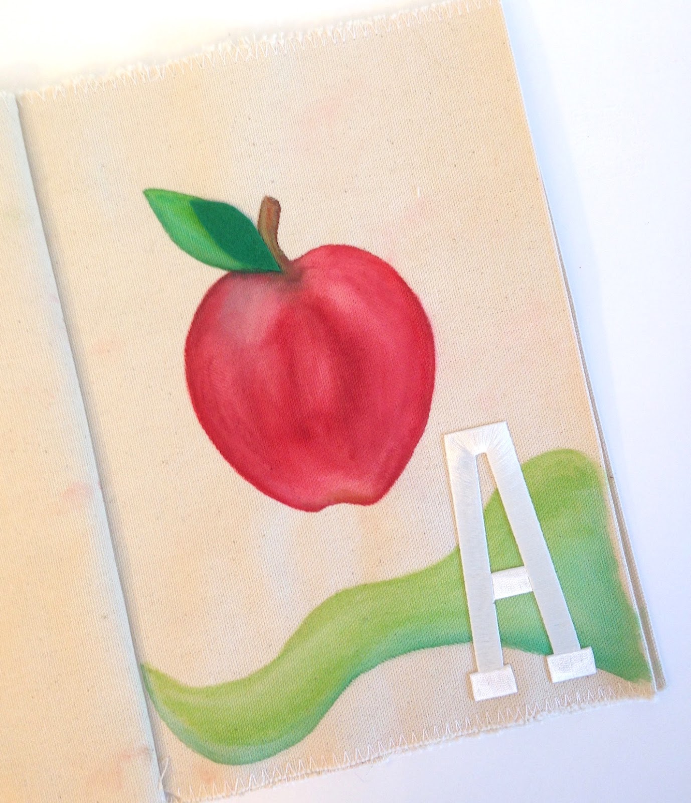 joy embroidered iron on letter apple lisa fulmer