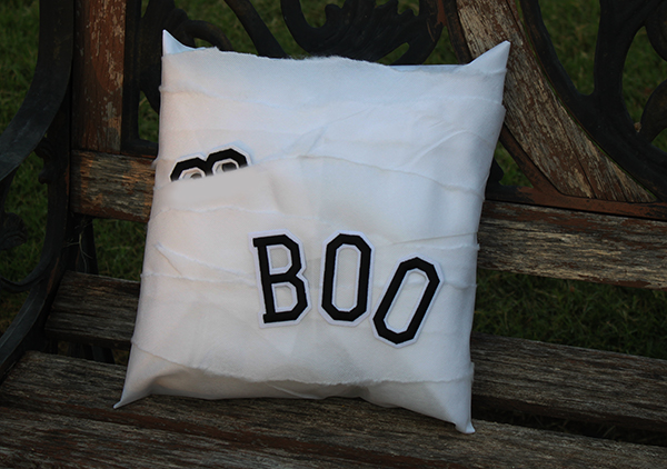 boo mummy pillow halloween decoration