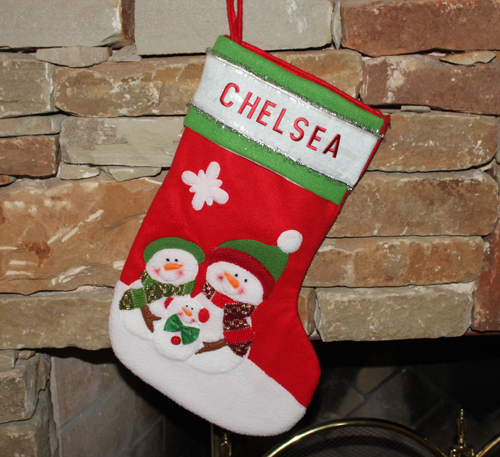 iron-on letters christmas stocking