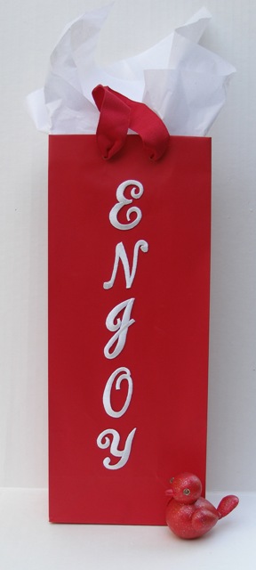 personalized wine bottle gift bag