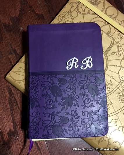 initialed journal cover