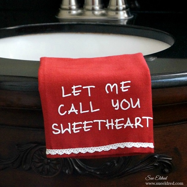 sweetheart tea towel