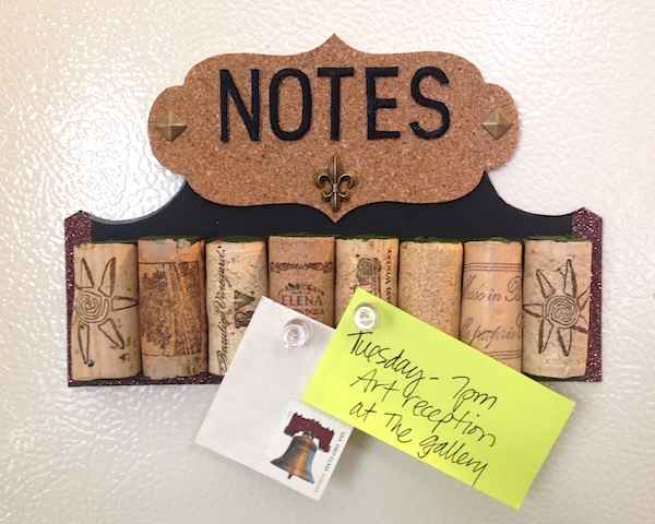 recycled wine cork note board