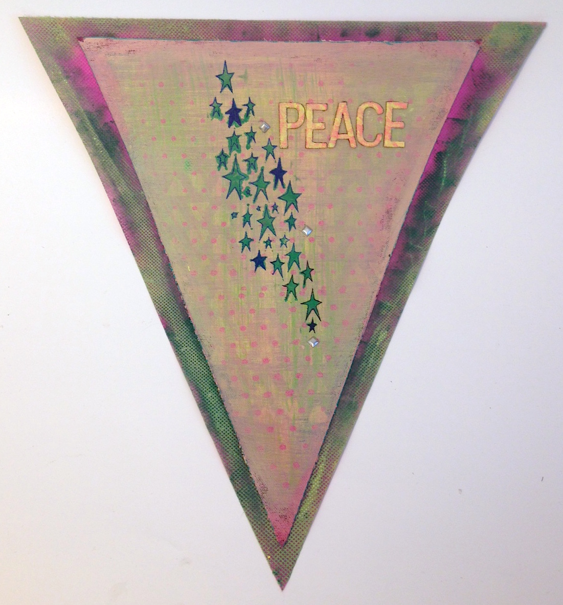 joy letters peace flag