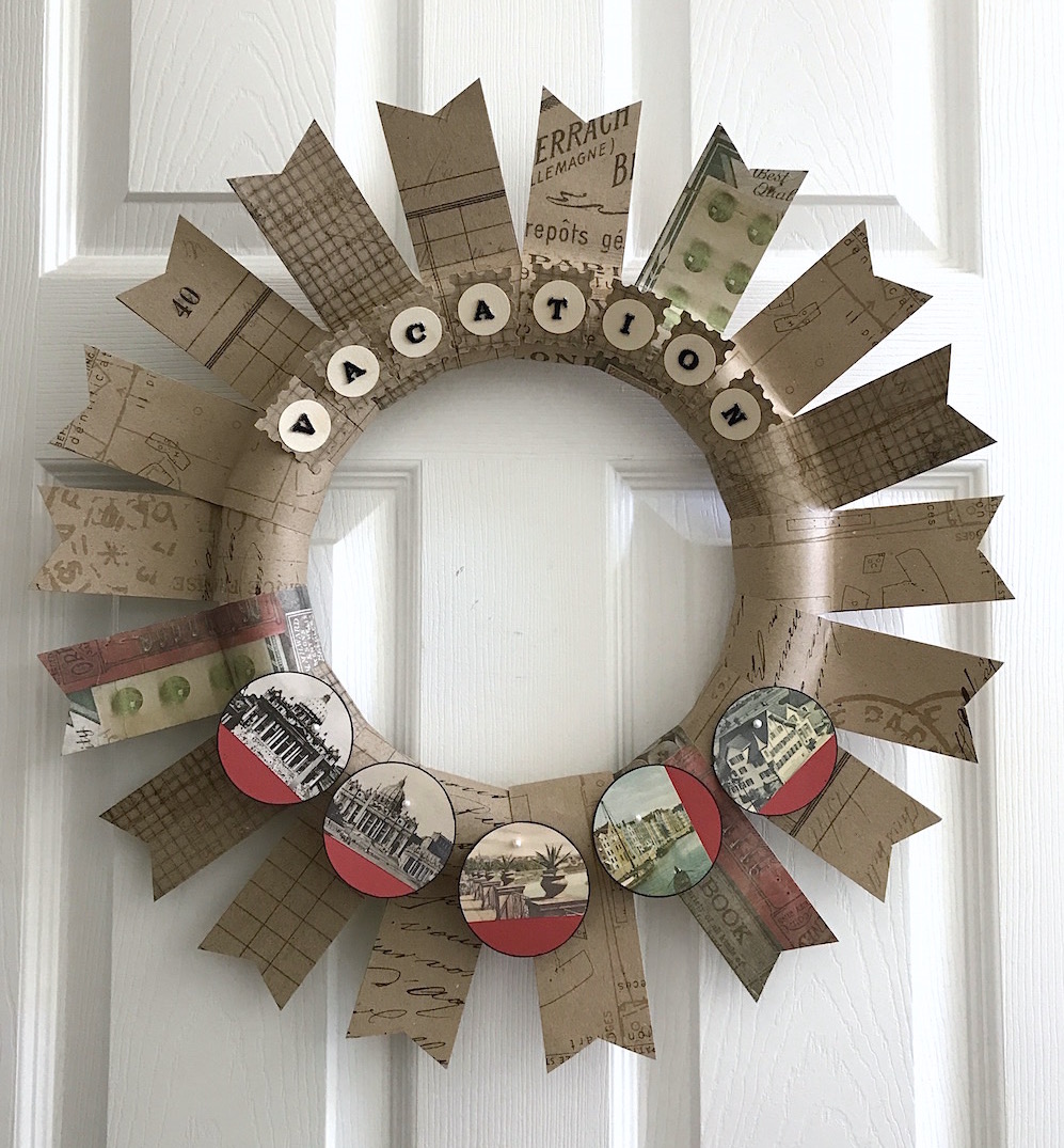 lisa fulmer paper vacation wreath