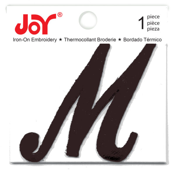 Monogram Script 1.5 Inch Black M