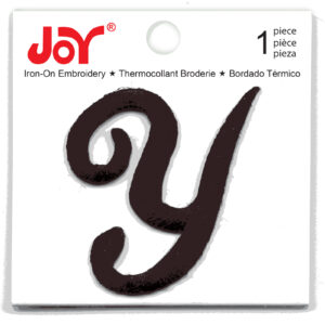Monogram Script 1.5 Inch Black Y