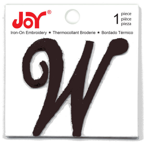 Monogram Script 3 Inch Black W