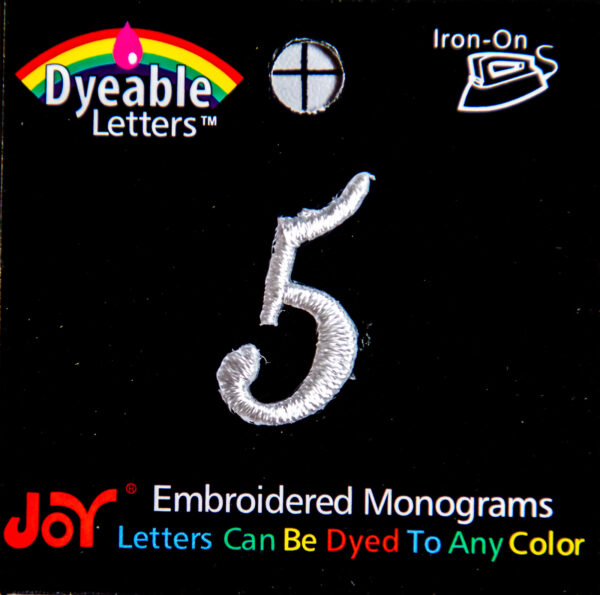Monogram Script 0.5 inch White 5