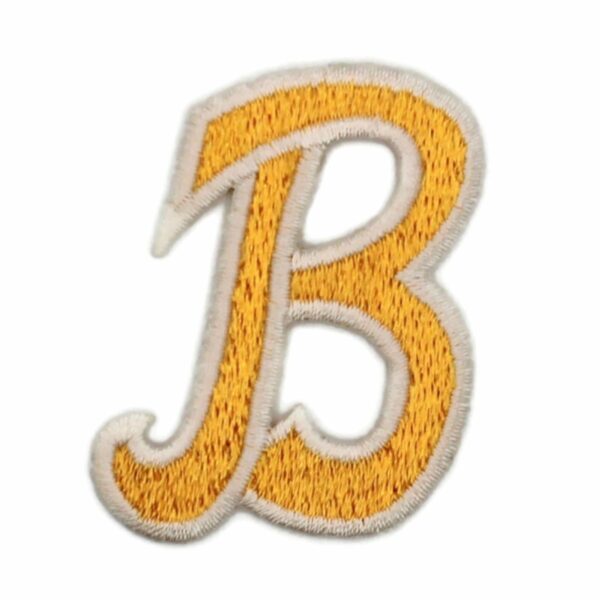 Athletic Script 2 Inch Gold/White B