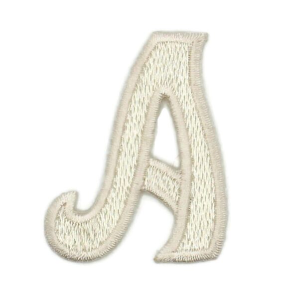 Athletic Script 2 Inch White A