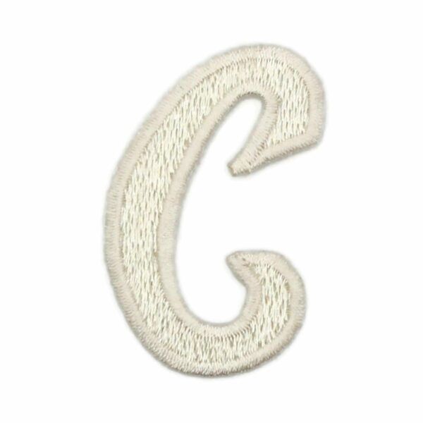 Athletic Script 2 Inch White C