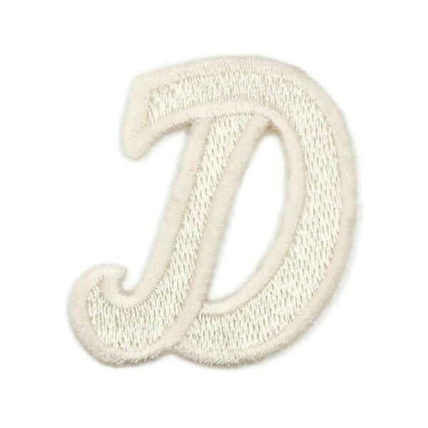 Athletic Script 2 Inch White D