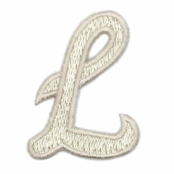 Athletic Script 2 Inch White L