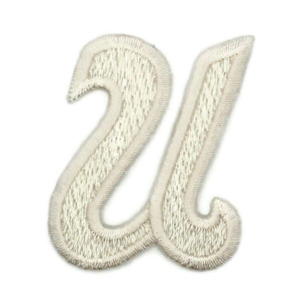 Athletic Script 2 Inch White U
